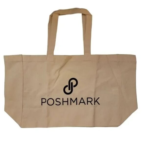 Poshmark XL Jumbo Canvas Tote Bag New - Picture 1 of 3